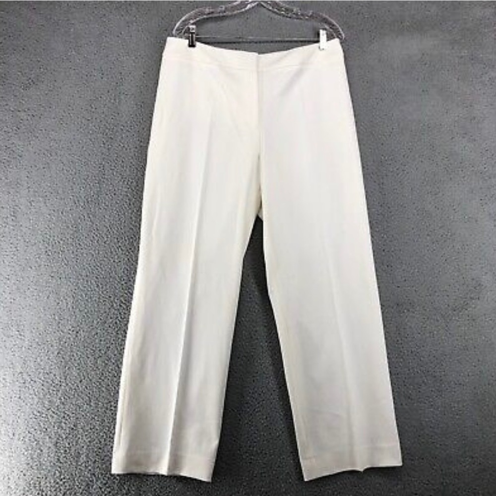 Liz Claiborne Womens Dress Pants Size 12/14? Ivory Straight Leg Hi-Rise Career
